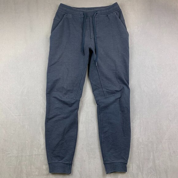 Lululemon Mens Sweatpants Small Blue City Sweat Jogger French Terry 28" Shorter - Picture 1 of 11